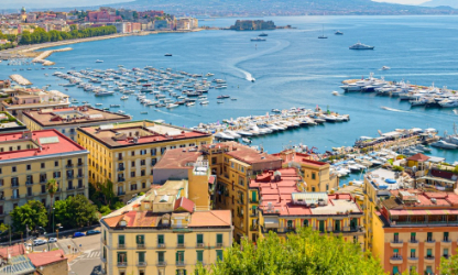 Panoramablick auf Palermo, Sizilien. Foto aufgenommen mit der Drohne.