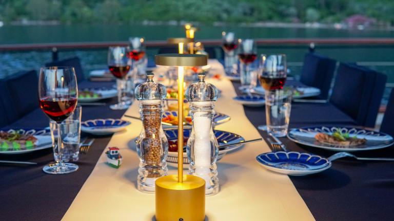 A beautiful S/Y Voyage gulet table setting for our guests