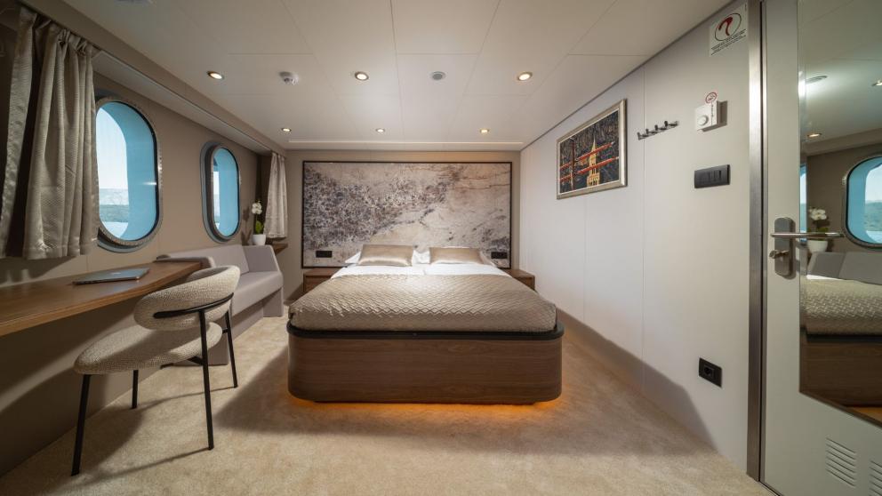 Guest cabin of luxury motor yacht Olimp image 3