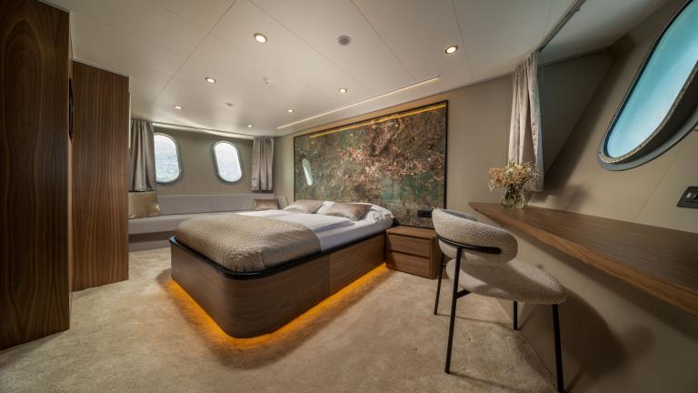 Guest cabin of luxury motor yacht Olimp image 1